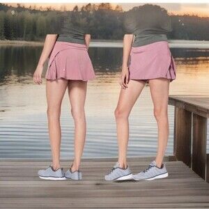 LULULEMON Play Off The Pleats Skirt Skort Women’s Size 6 muted pink NWOT